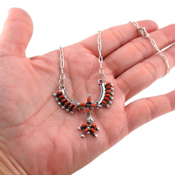 Native American Necklace Earrings Set Handcrafted Southwestern Zuni Jewelry * - Picture 3 of 9